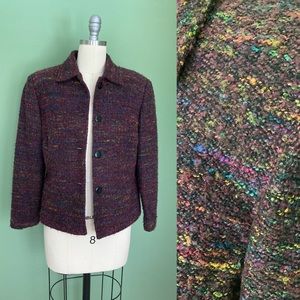 Purple Sag Harbor Tweed Blazer